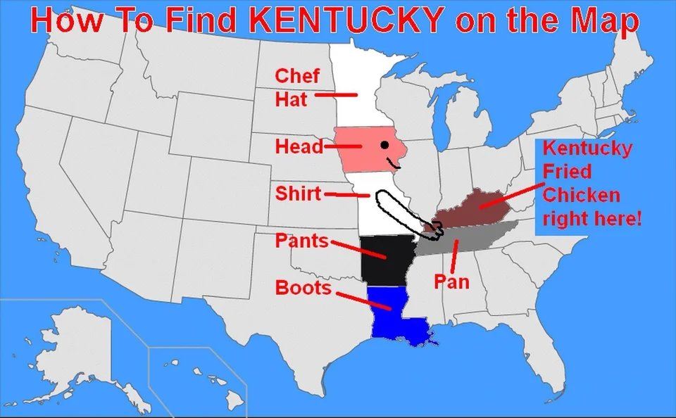 Ako n�js� Kentucky na mape USA?